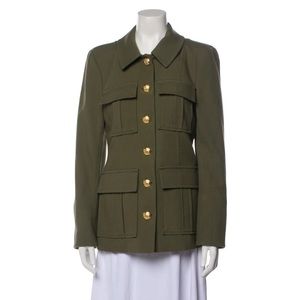 Veronica Beard Green Utility Jacket with Tailored Design
